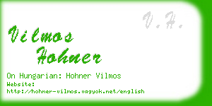 vilmos hohner business card